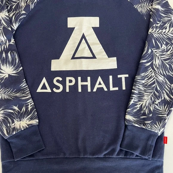 Vintage Streetwear Asphalt Yacht Club Blue Crew Neck Sweatshirt - Picture 2 of 4